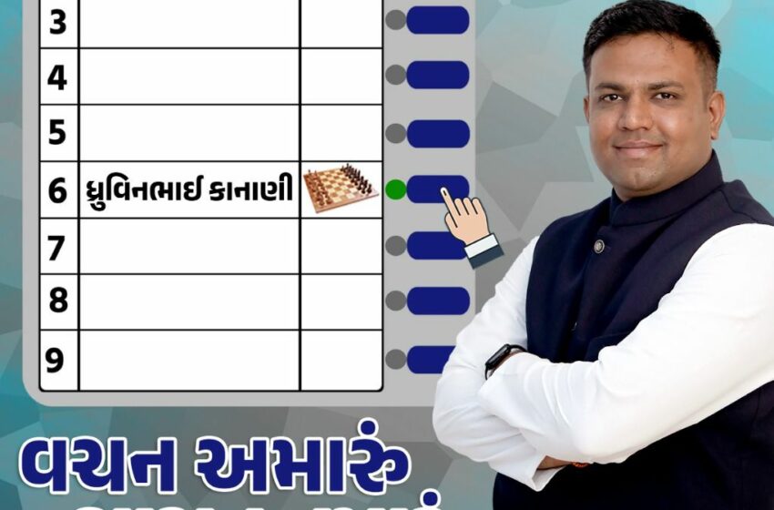 દસકોઈ ક્ષેત્રના અપક્ષ ઉમેદવાર ધ્રુવીન કાનાની જનતામાં બન્યા લોકપ્રિય