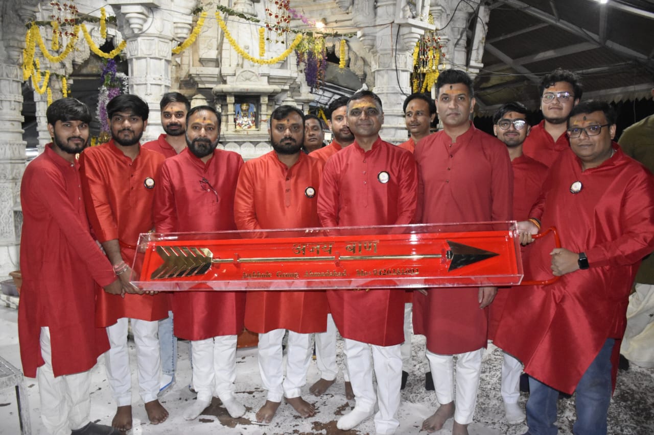 અંબાજીમાં પૂજન કરેલું અજયબાણ અયોધ્યા મંદીરમાં અર્પણ કરાશે