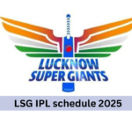 LSG IPL schedule