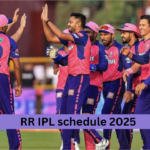 RR IPL schedule