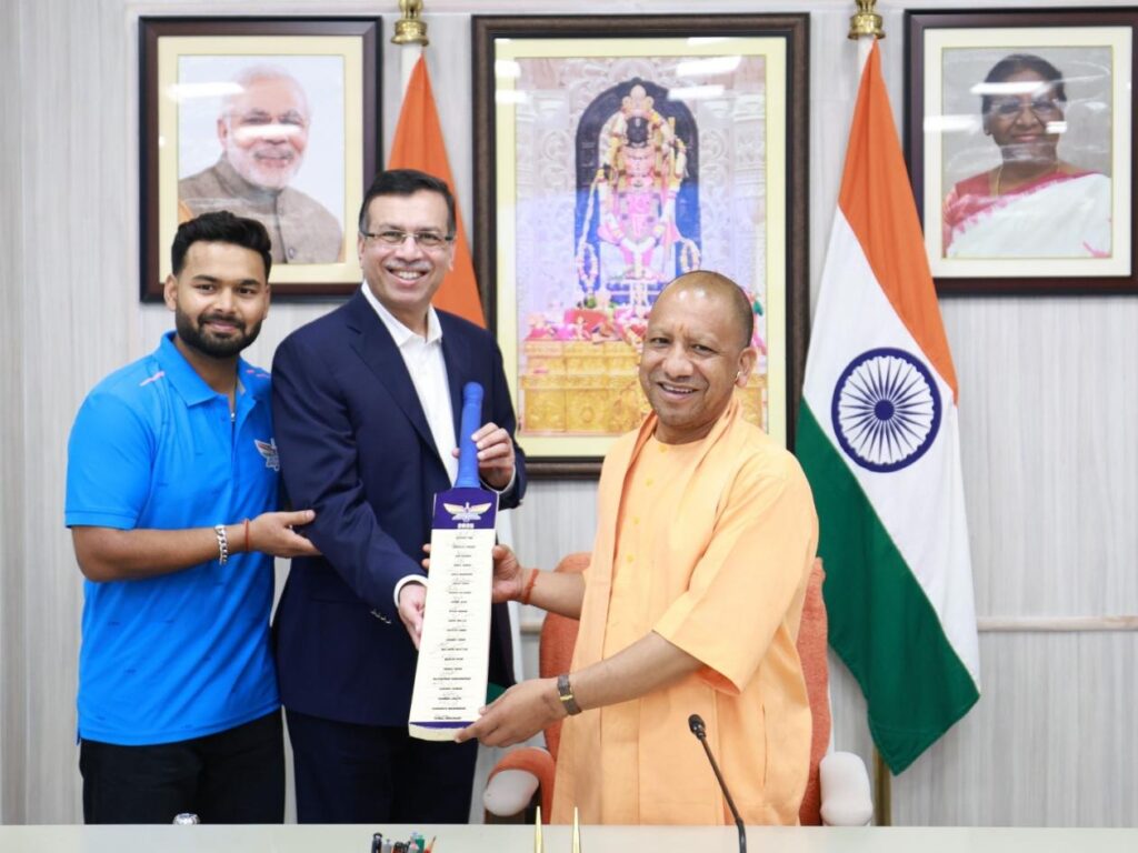 IPL 2025 से पहले lucknow Super Giants (LSG) की CM Yogi Adityanath से मुलाकात