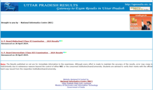 UP Board 10th, 12th result 2025 Links