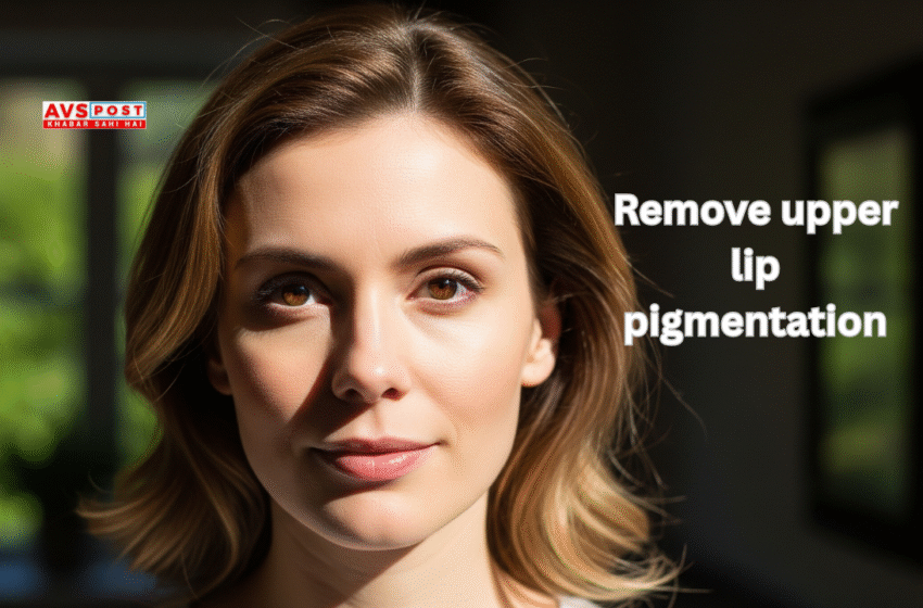 Remove upper lip pigmentation