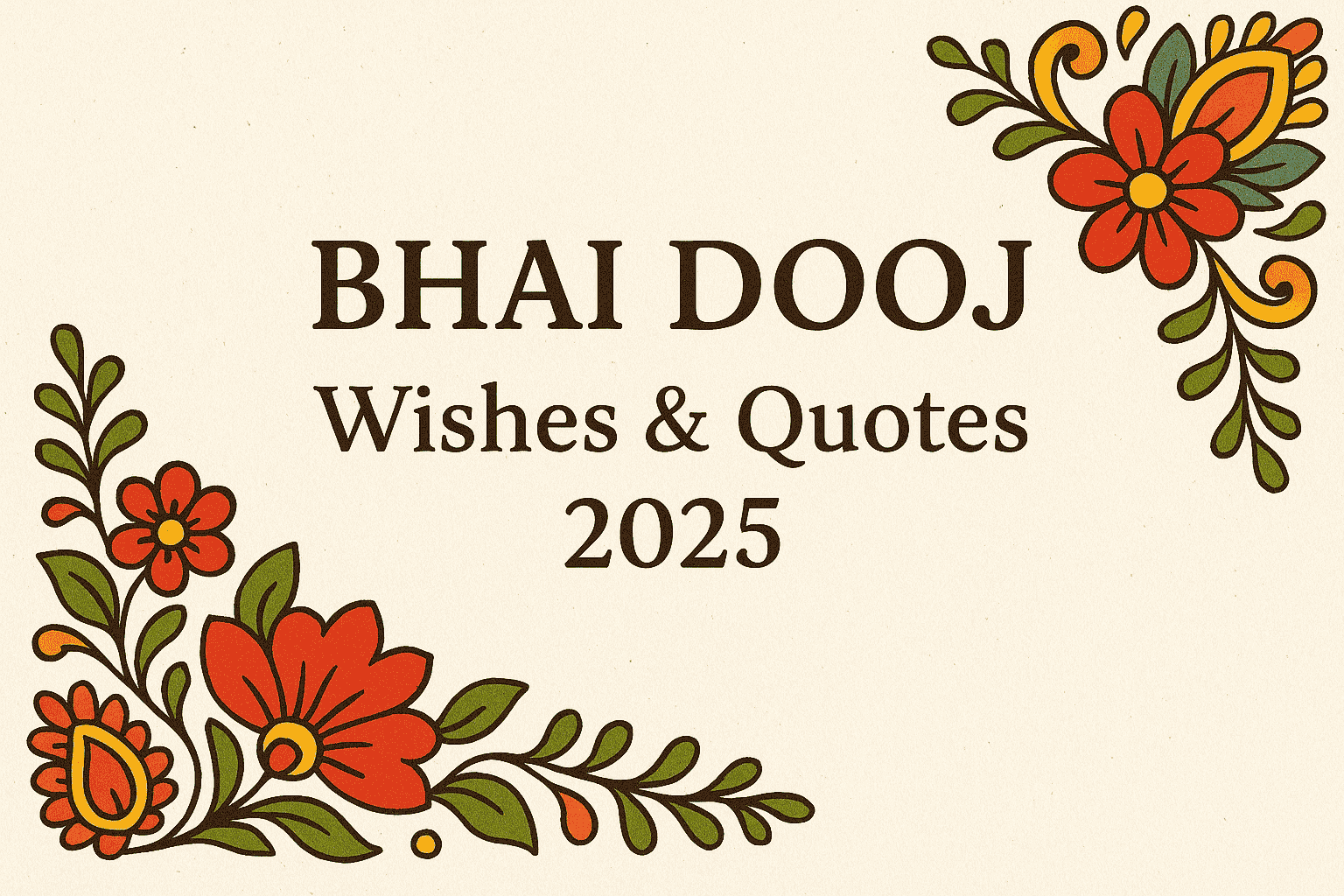 Bhai Dooj Wishes & Quotes 2025 : भाई दूज की शुभकामनाएं, कोट्स और शायरी