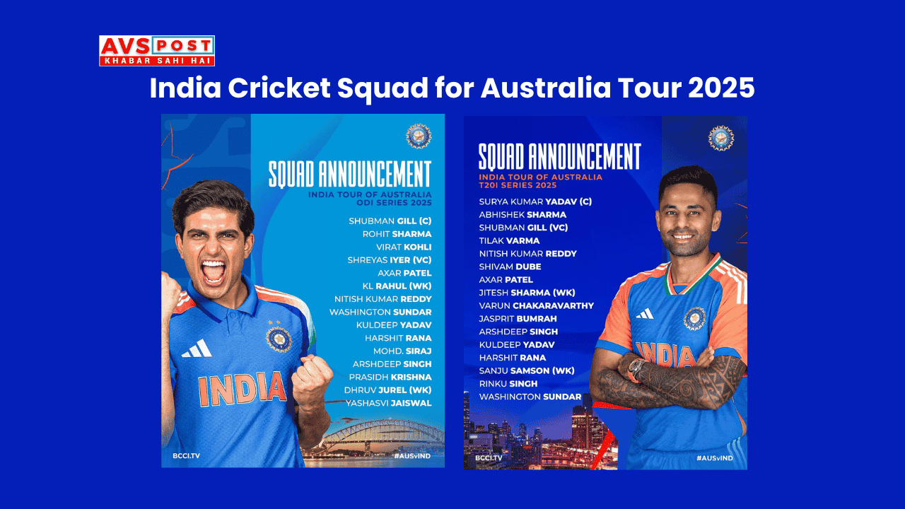 India Cricket Squad for Australia Tour 2025
