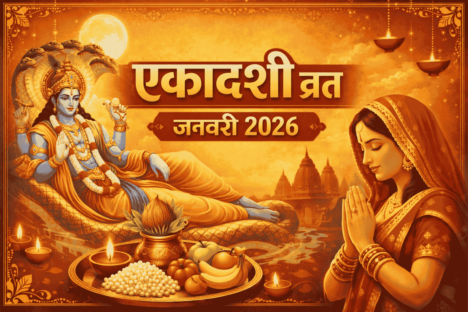 Ekadashi List January 2026 : जनवरी 2026 में एकादशी व्रत, तिथियां, महत्व और विधि