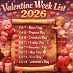 Valentine Week List 2026