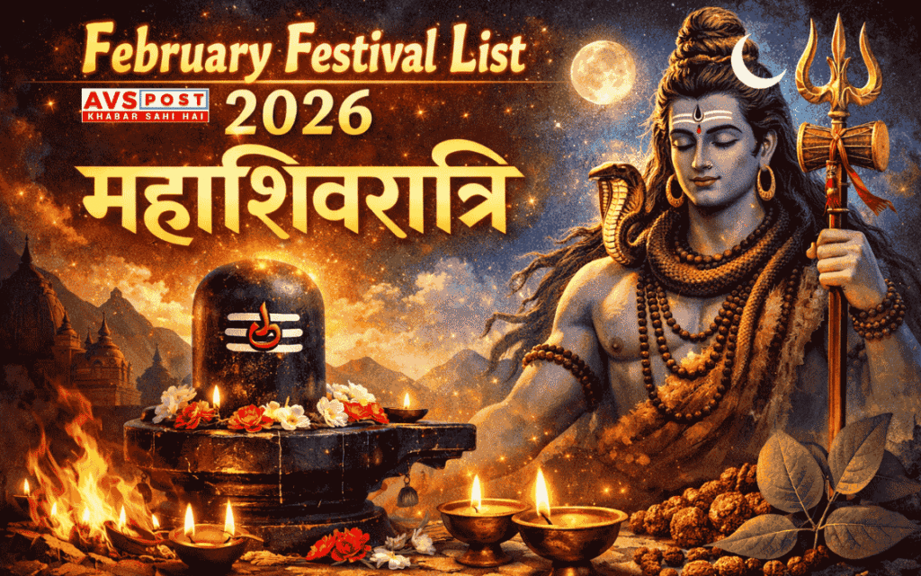 February Festival List 2026 : माघ पूर्णिमा, महाशिवरात्रि और अन्य प्रमुख पर्वों की पूरी कैलेंडर