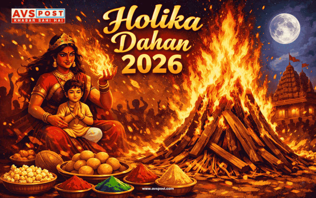 Holika dahan 2026 : बुराई पर अच्छाई की जीत का प्रतीक – महत्व, तिथि, मुहूर्त और पूजा विधि