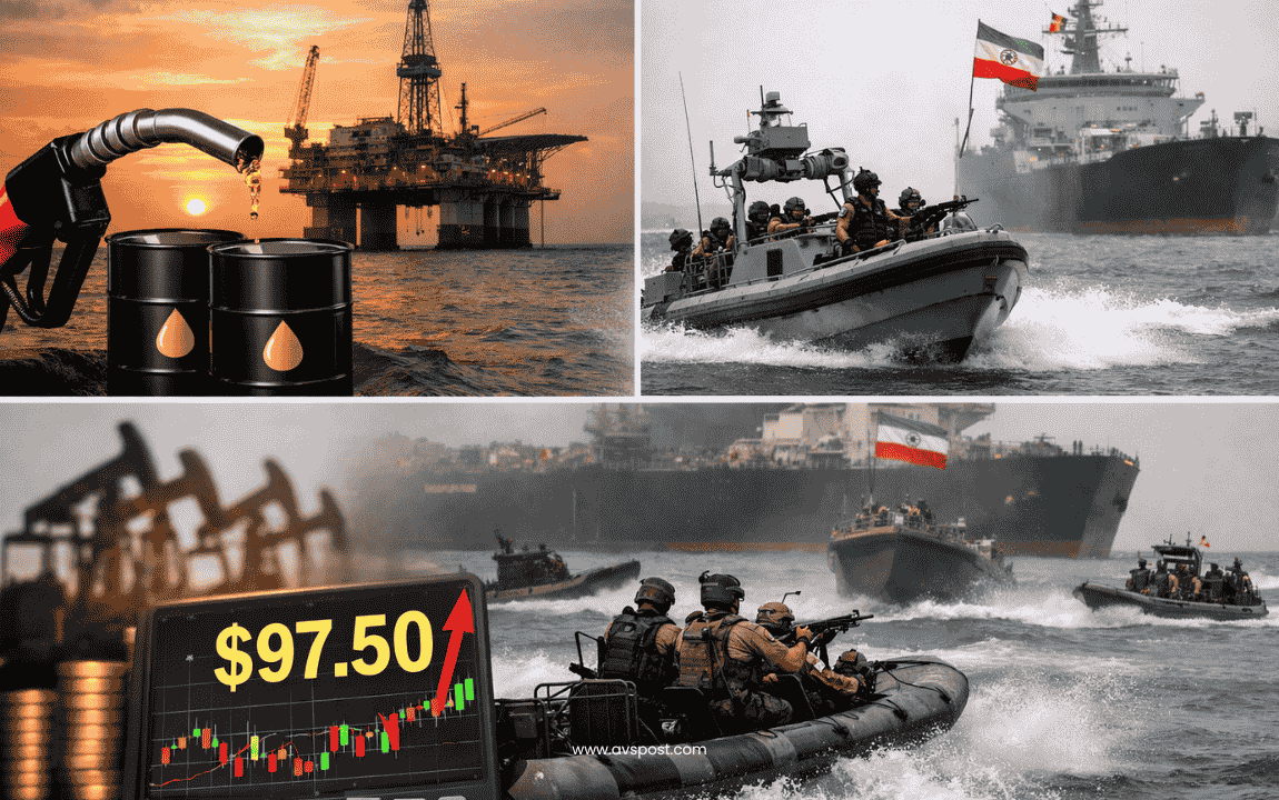Oil Prices Jump : US द्वारा ईरानी जहाज जब्ती से होर्मुज तनाव बढ़ा, ब्रेंट क्रूड 97.50 डॉलर पहुंचा