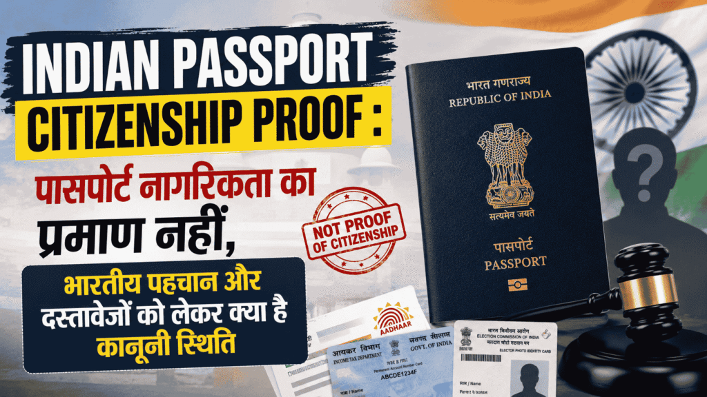 Indian Passport Citizenship Proof : पासपोर्ट नागरिकता का प्रमाण नहीं,भारतीय पहचान और दस्तावेजों को लेकर क्या है कानूनी स्थिति
