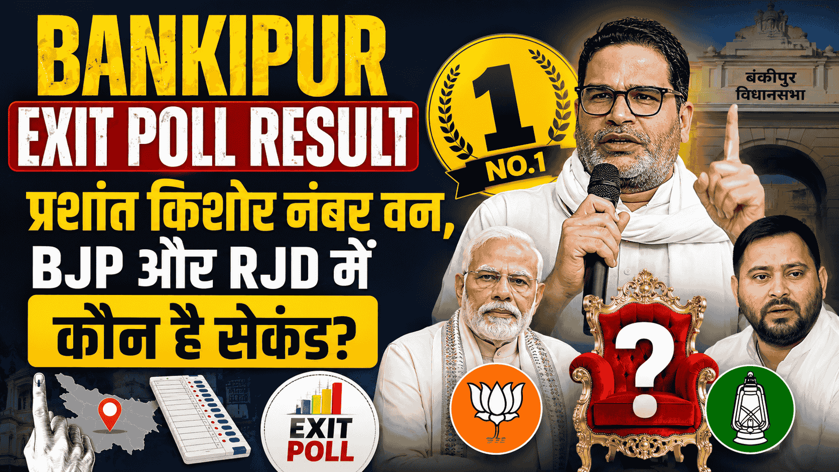 Bankipur Exit Poll Result : प्रशांत किशोर नंबर वन, BJP और RJD में कौन है सेकंड?
